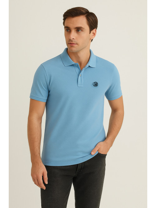 Craggy Açık Mavi Polo Tişört