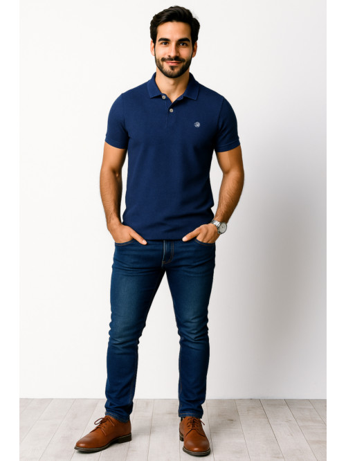 Craggy İndigo Polo Tişört